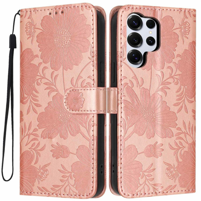 Housse Samsung Galaxy S26 Ultra Floral Support Dragonne