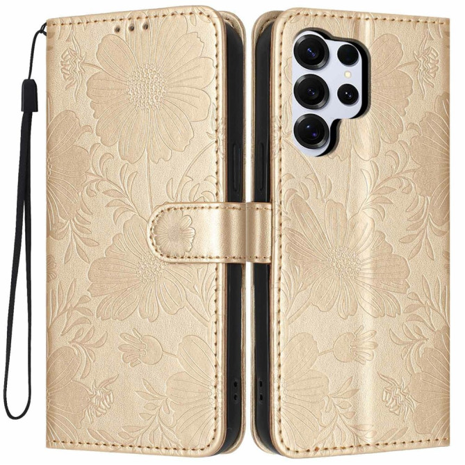 Housse Samsung Galaxy S26 Ultra Floral Support Dragonne