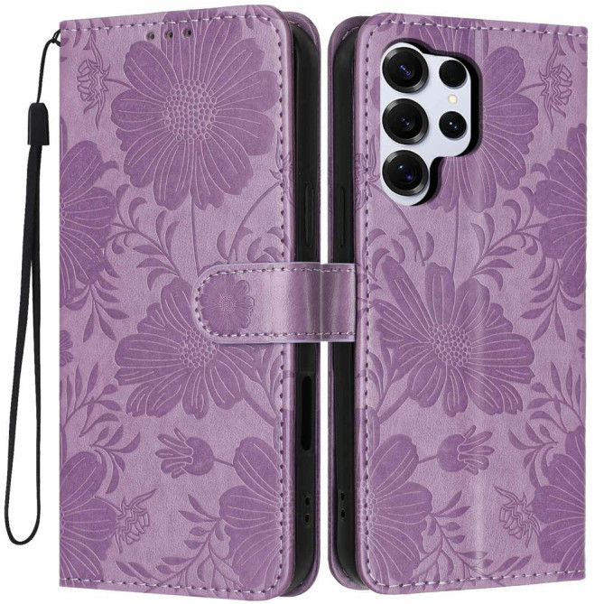 Housse Samsung Galaxy S26 Ultra Floral Support Dragonne