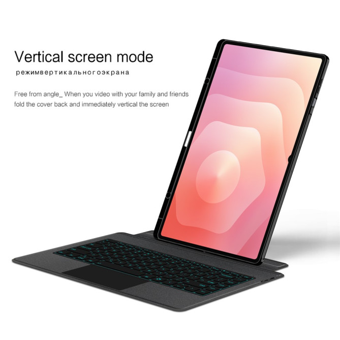 Housse Clavier Bluetooth Samsung Galaxy Tab S11 Ultra Rétroéclairée avec Pavé Tactile