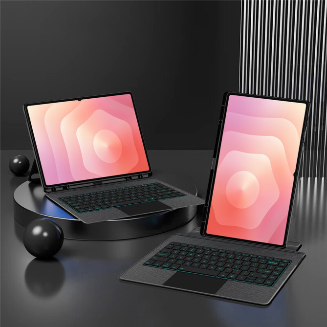 Housse Clavier Bluetooth Samsung Galaxy Tab S11 Ultra Rétroéclairée avec Pavé Tactile