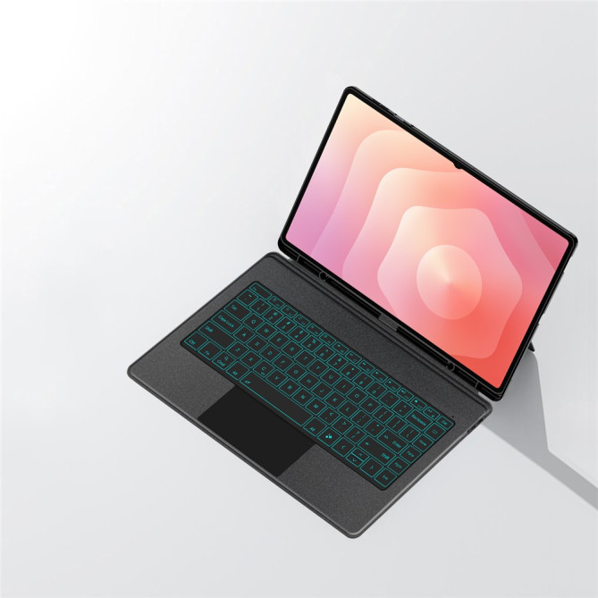 Housse Clavier Bluetooth Samsung Galaxy Tab S11 Ultra Rétroéclairée avec Pavé Tactile