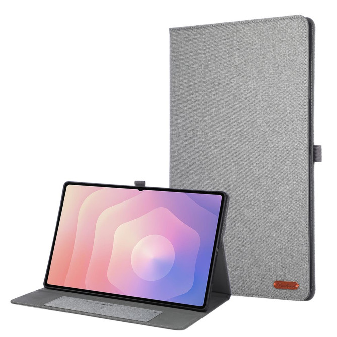 Housse Samsung Galaxy Tab S11 Ultra Texture Tissu avec Porte-Stylet