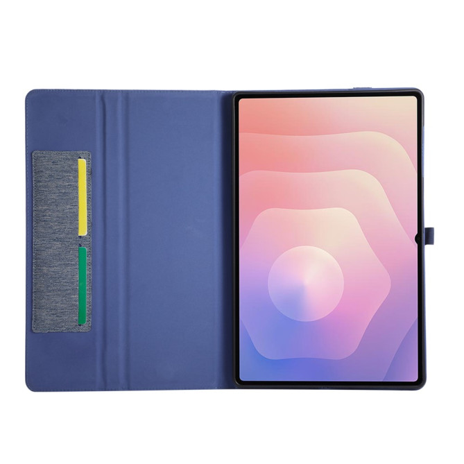 Housse Samsung Galaxy Tab S11 Ultra Texture Tissu avec Porte-Stylet