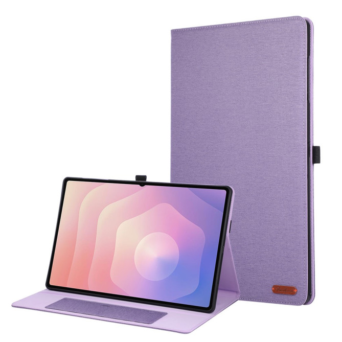 Housse Samsung Galaxy Tab S11 Ultra Texture Tissu avec Porte-Stylet