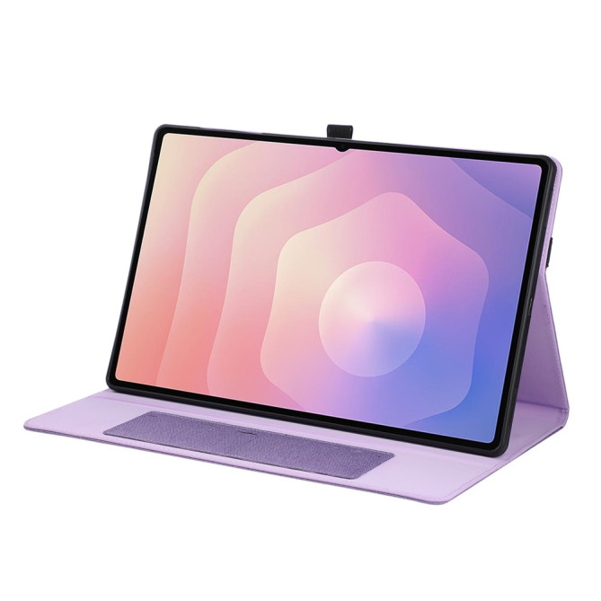 Housse Samsung Galaxy Tab S11 Ultra Texture Tissu avec Porte-Stylet