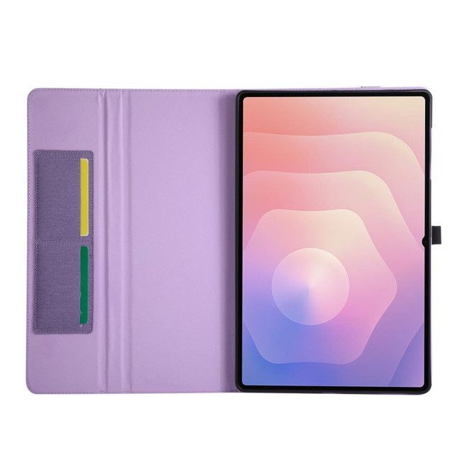 Housse Samsung Galaxy Tab S11 Ultra Texture Tissu avec Porte-Stylet