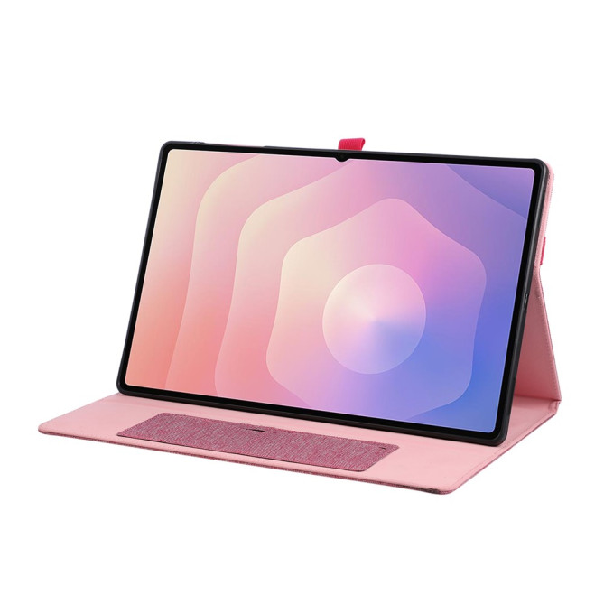 Housse Samsung Galaxy Tab S11 Ultra Texture Tissu avec Porte-Stylet