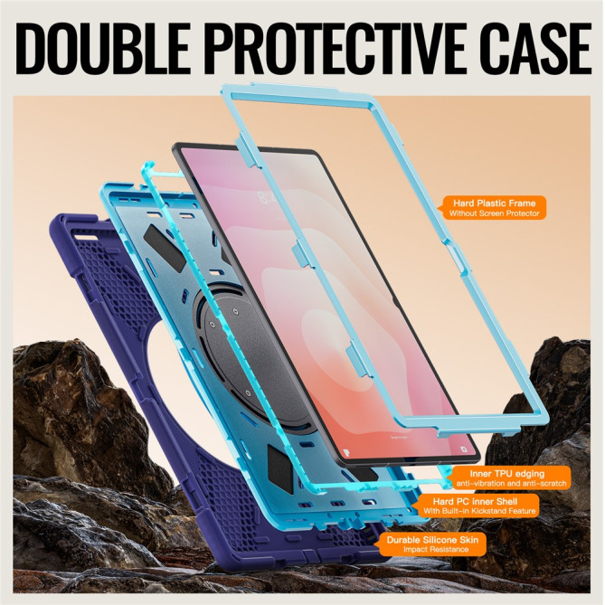 Coque Samsung Galaxy Tab S11 Ultra Armure Pro avec Poignée Rotative