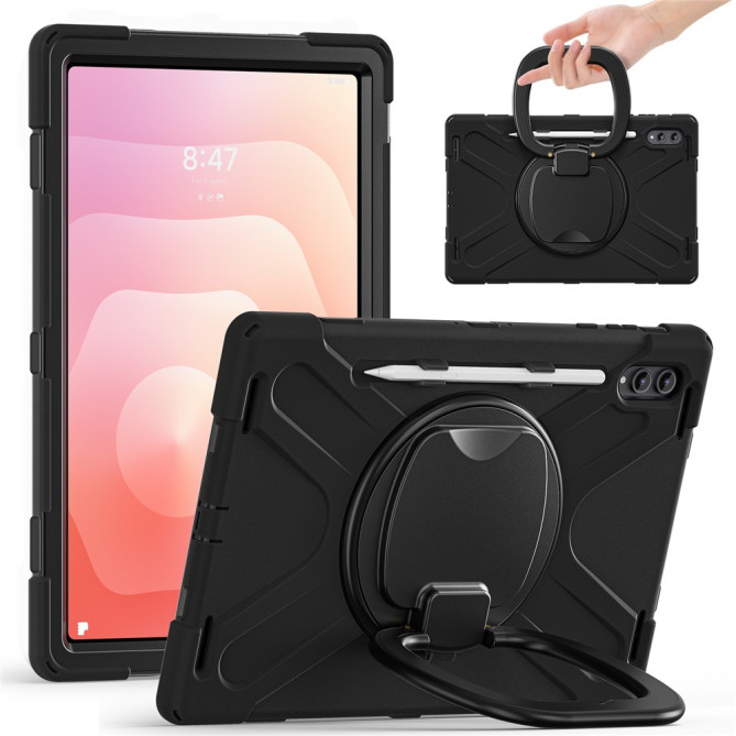 Coque Samsung Galaxy Tab S11 Ultra Armure Pro avec Poignée Rotative