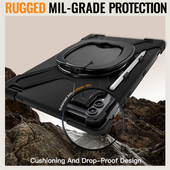 Coque Samsung Galaxy Tab S11 Ultra Armure Pro avec Poignée Rotative