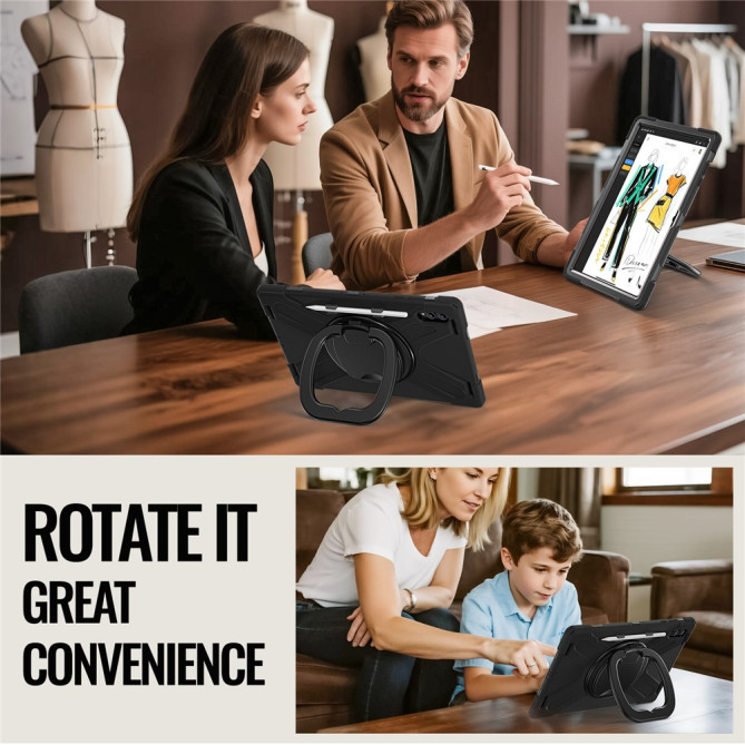 Coque Samsung Galaxy Tab S11 Ultra Armure Pro avec Poignée Rotative