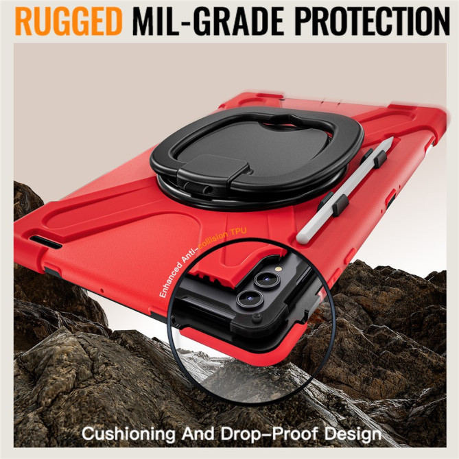 Coque Samsung Galaxy Tab S11 Ultra Armure Pro avec Poignée Rotative