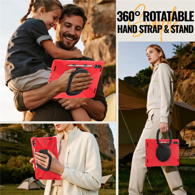 Coque Samsung Galaxy Tab S11 Ultra Armure Pro avec Poignée Rotative