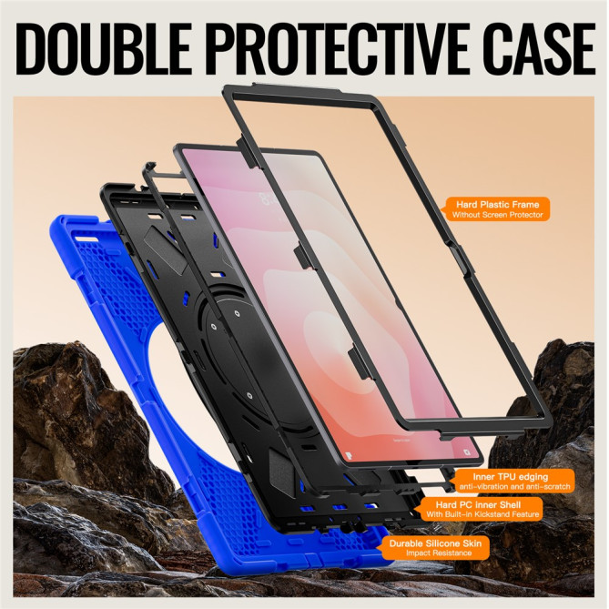Coque Samsung Galaxy Tab S11 Ultra Armure Pro avec Poignée Rotative