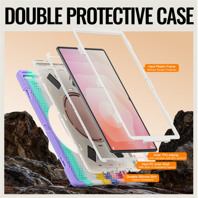 Coque Samsung Galaxy Tab S11 Ultra Armure Pro avec Poignée Rotative