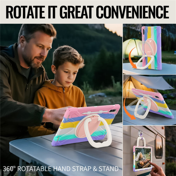 Coque Samsung Galaxy Tab S11 Ultra Armure Pro avec Poignée Rotative