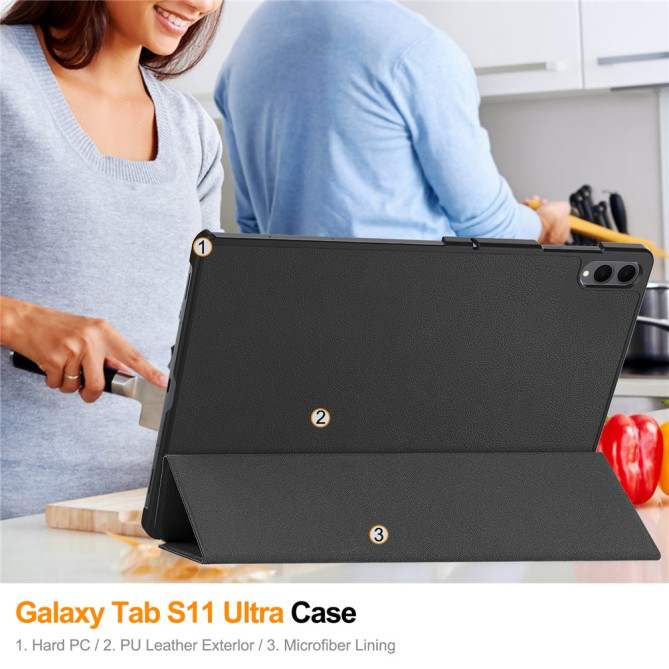 Housse Samsung Galaxy Tab S11 Ultra Tri-fold Fine