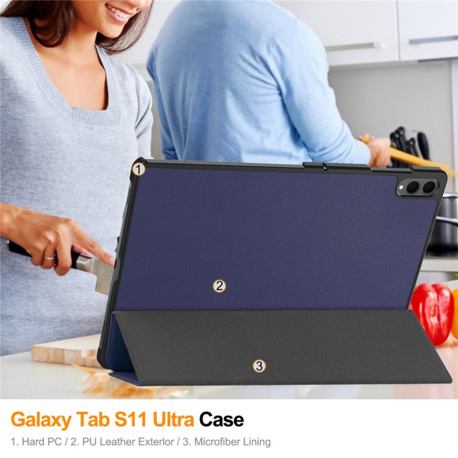Housse Samsung Galaxy Tab S11 Ultra Tri-fold Fine