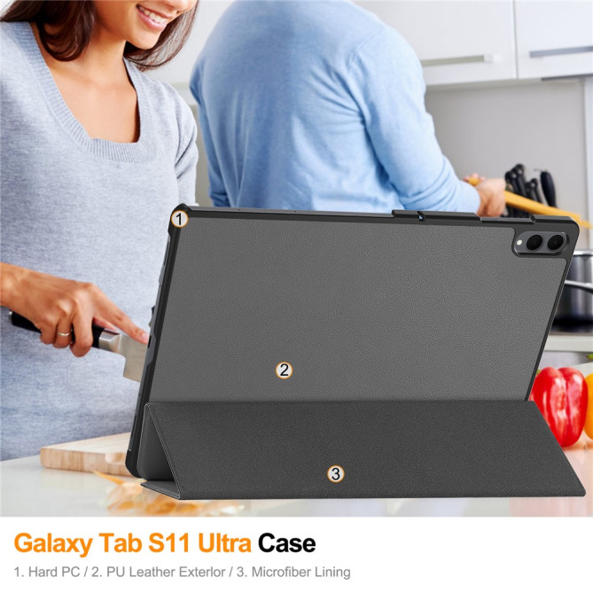 Housse Samsung Galaxy Tab S11 Ultra Tri-fold Fine