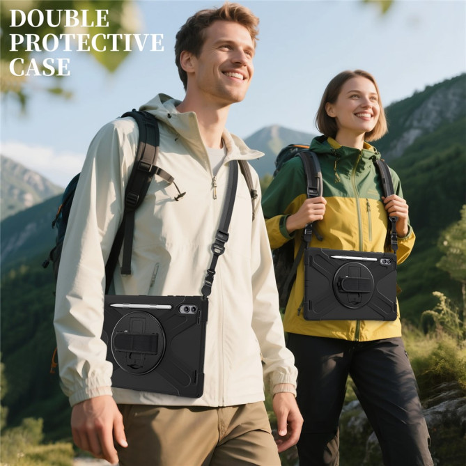 Coque Samsung Galaxy Tab S11 Ultra Armor Support Rotatif et Bandoulière