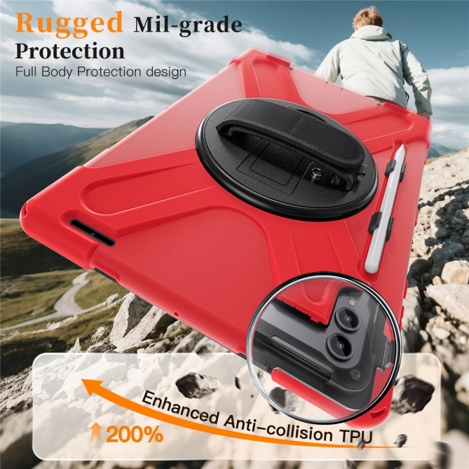 Coque Samsung Galaxy Tab S11 Ultra Armor Support Rotatif et Bandoulière