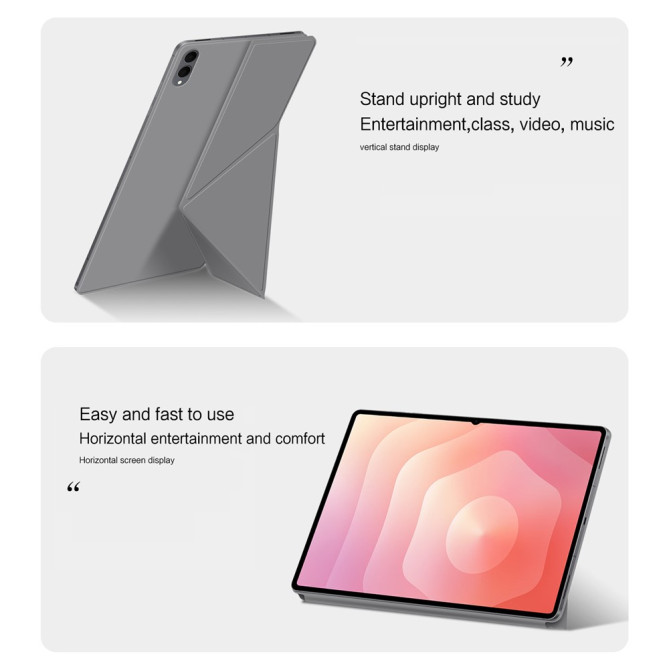 Étui Samsung Galaxy Tab S11 Ultra Origami Stand Magnétique avec Veille Automatique