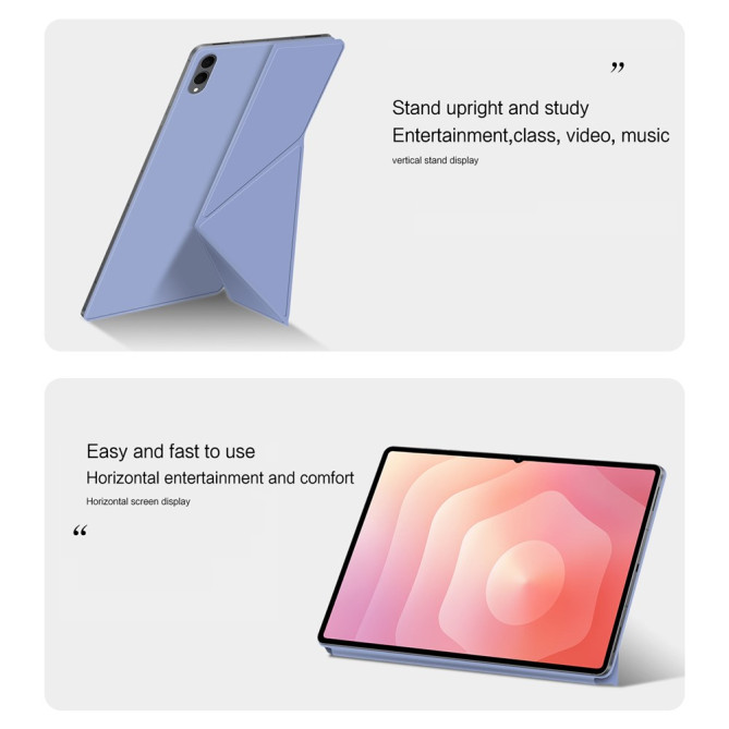 Étui Samsung Galaxy Tab S11 Ultra Origami Stand Magnétique avec Veille Automatique