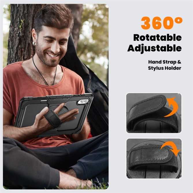 Coque Samsung Galaxy Tab S11 Ultra Antichoc avec Support Rotatif