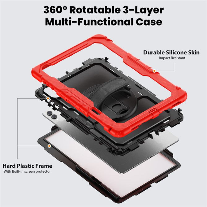 Coque Samsung Galaxy Tab S11 Ultra Antichoc avec Support Rotatif