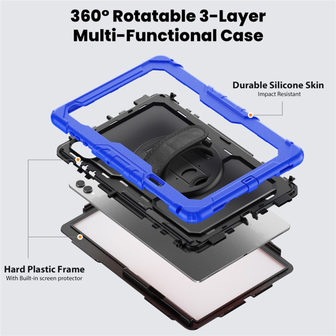 Coque Samsung Galaxy Tab S11 Ultra Antichoc avec Support Rotatif