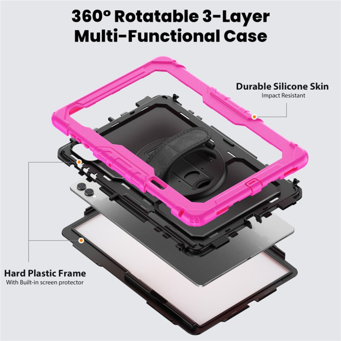 Coque Samsung Galaxy Tab S11 Ultra Antichoc avec Support Rotatif