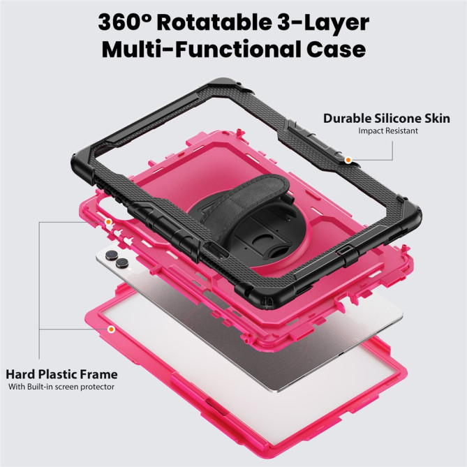 Coque Samsung Galaxy Tab S11 Ultra Antichoc avec Support Rotatif