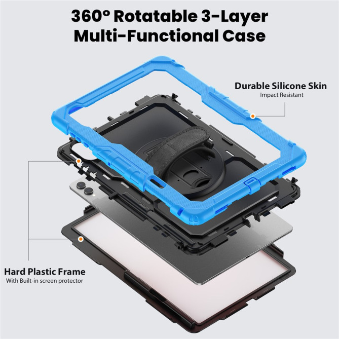 Coque Samsung Galaxy Tab S11 Ultra Antichoc avec Support Rotatif