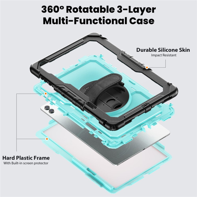 Coque Samsung Galaxy Tab S11 Ultra Antichoc avec Support Rotatif