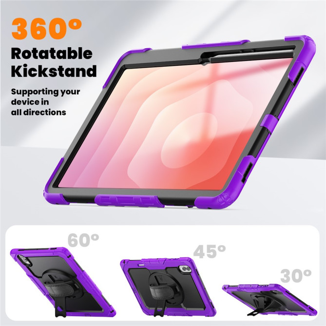 Coque Samsung Galaxy Tab S11 Ultra Antichoc avec Support Rotatif
