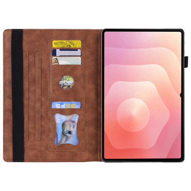 Étui Samsung Galaxy Tab S11 Ultra Style Business avec Porte-cartes et Sangle