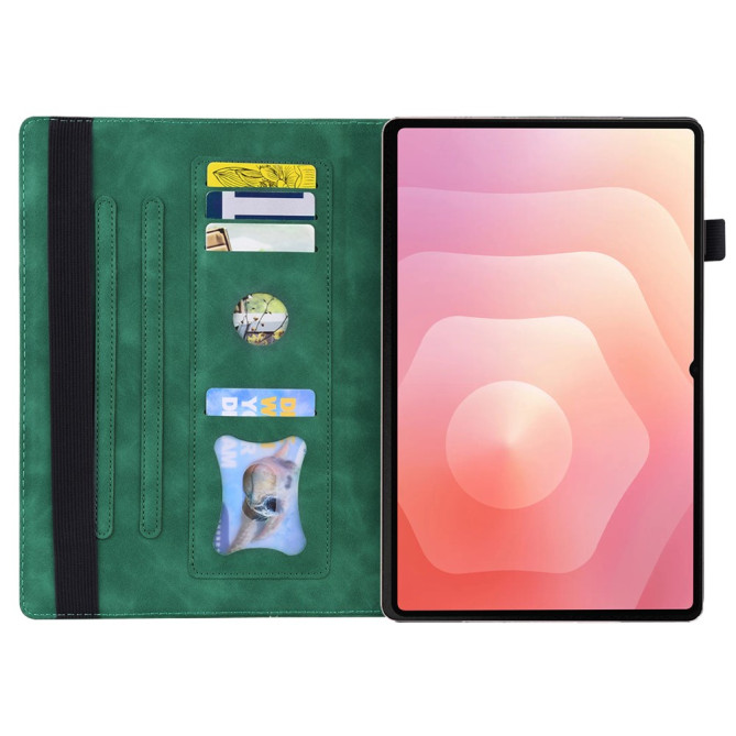 Étui Samsung Galaxy Tab S11 Ultra Style Business avec Porte-cartes et Sangle