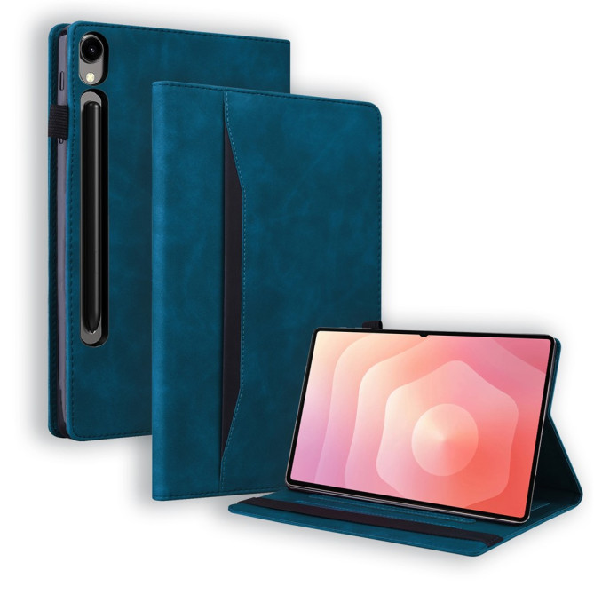 Étui Samsung Galaxy Tab S11 Ultra Style Business avec Porte-cartes et Sangle