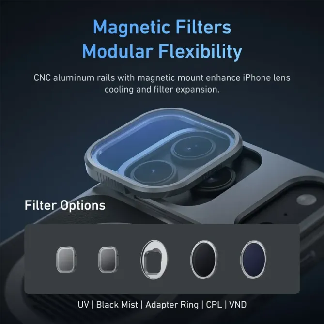 Coque iPhone 17 Pro Max kit photo Master Grip compatible MagSafe avec dissipation graphène