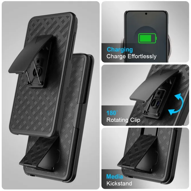 Coque Samsung Galaxy S26 intégrale avec clip ceinture avec Support CLEA