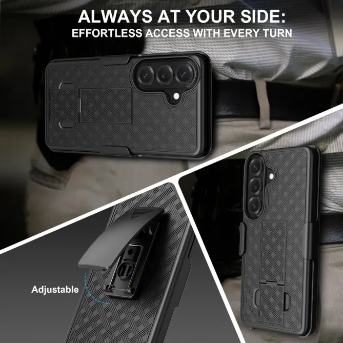 Coque Samsung Galaxy S26 intégrale avec clip ceinture avec Support CLEA