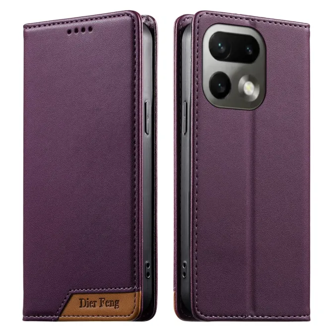 Flip Cover Realme 16 Pro Série 018 à l'Empiècement Contrasté