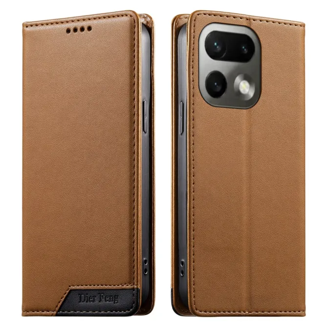 Flip Cover Realme 16 Pro Série 018 à l'Empiècement Contrasté