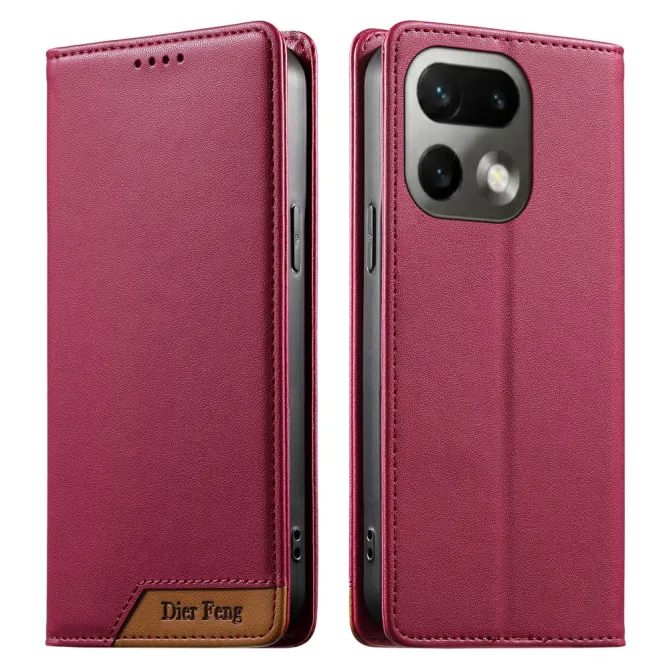 Flip Cover Realme 16 Pro Série 018 à l'Empiècement Contrasté