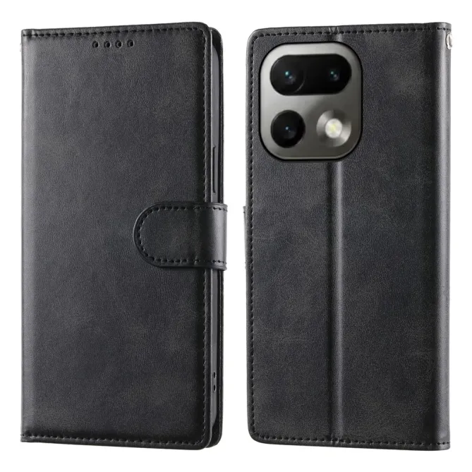 Housse Realme 16 Pro Aspect Cuir Lisse avec Dragonne