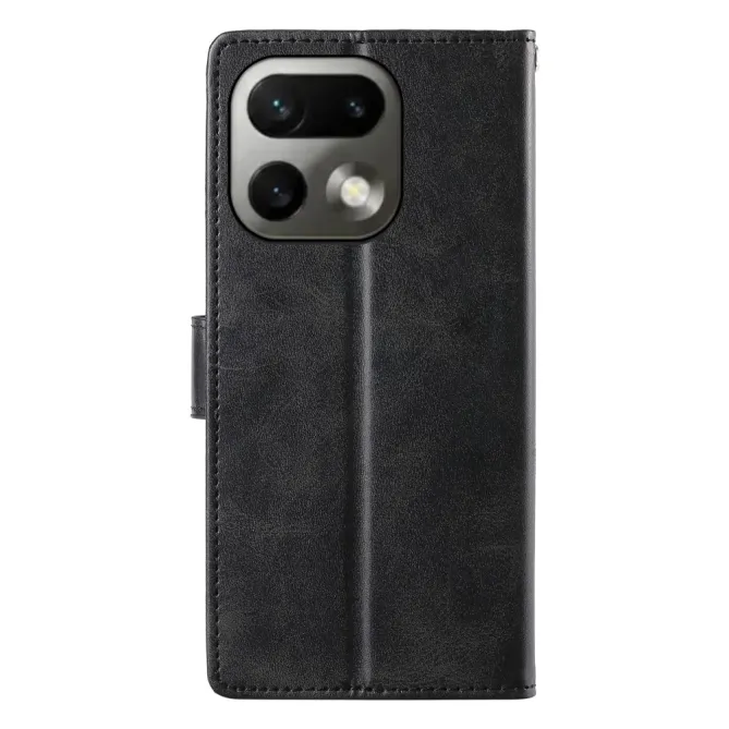 Housse Realme 16 Pro Aspect Cuir Lisse avec Dragonne