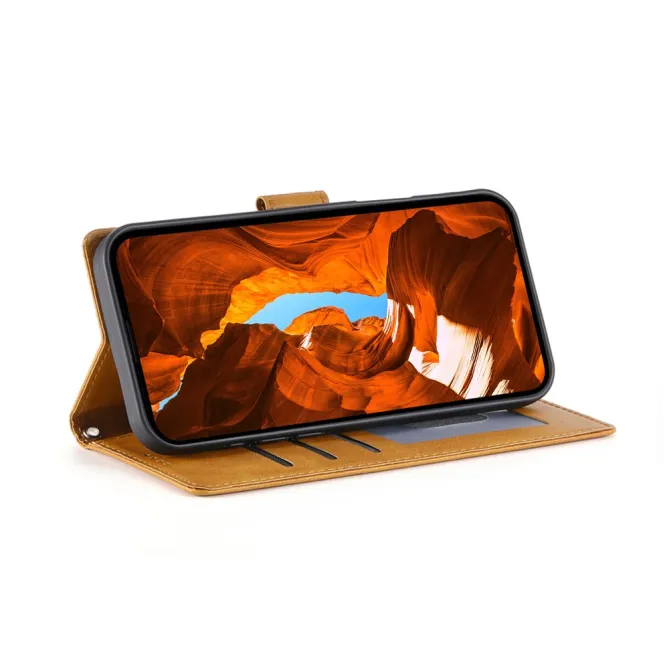 Housse Realme 16 Pro Aspect Cuir Lisse avec Dragonne