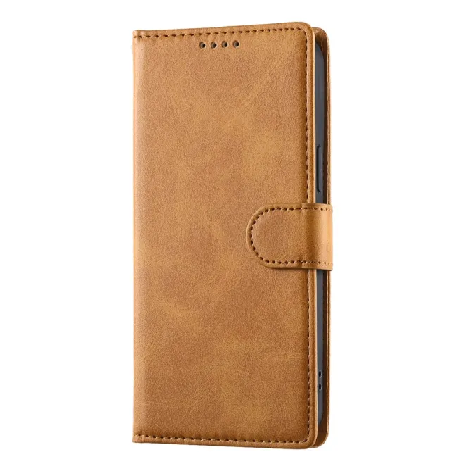 Housse Realme 16 Pro Aspect Cuir Lisse avec Dragonne