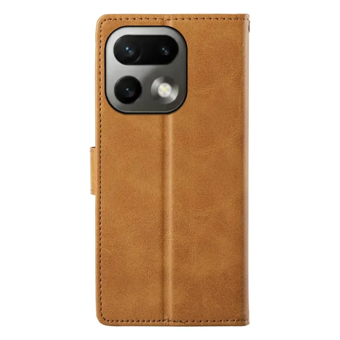 Housse Realme 16 Pro Aspect Cuir Lisse avec Dragonne